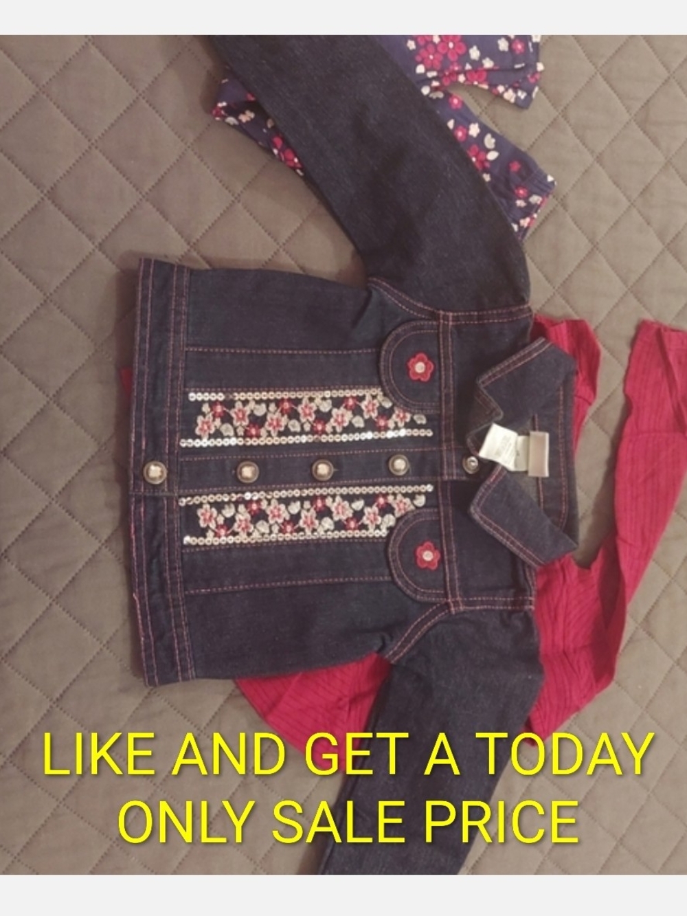 Nannette Dark Blue Denim Jacket Set